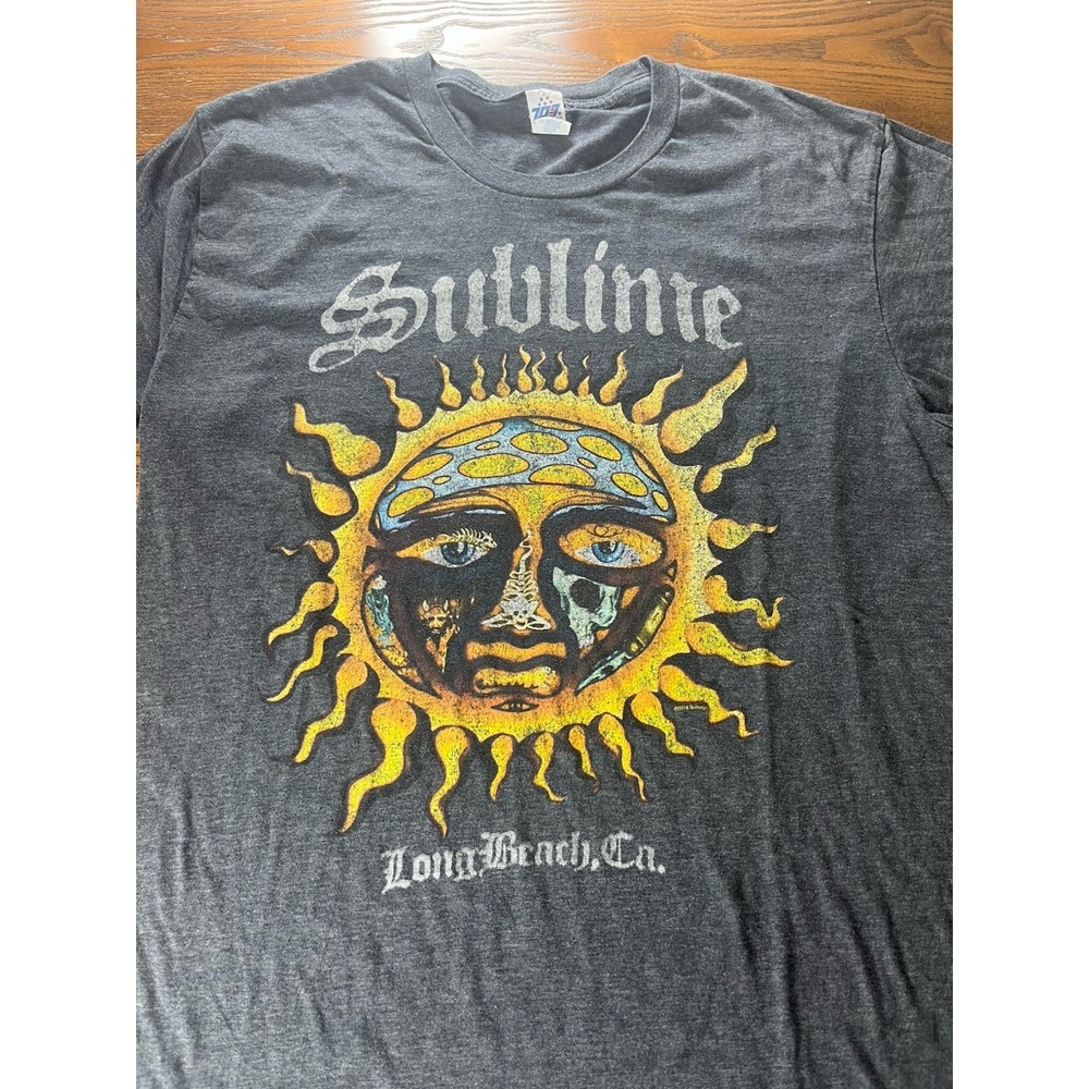 Sublime Long Beach CA California TDT Fantasy Active Wear T Shirt Large Dark Gray